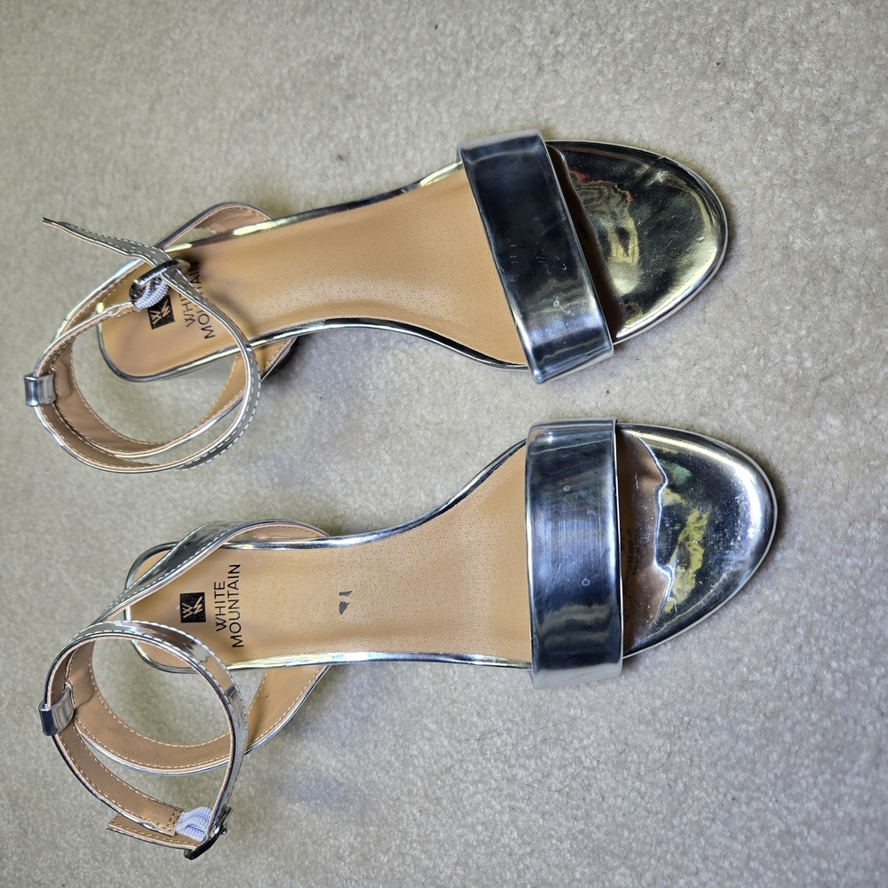 White Mountain Silver Women's Sandals